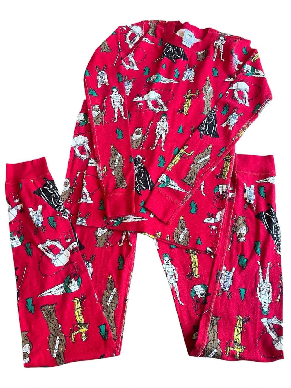 Hanna Andersson Red Star Wars Character Christmas Pajama Set size 12